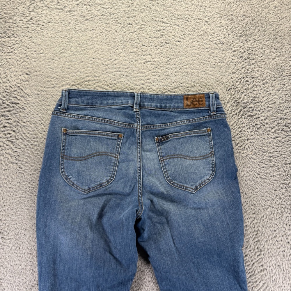 Lee Secretly Shapes Jeans Womens 14 Blue Cotton Denim Bootcut Mid Rise Stretch - Picture 7 of 12